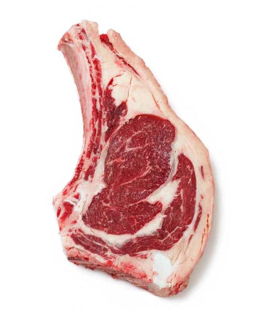 Entrecôte med ben skivad av Nöt