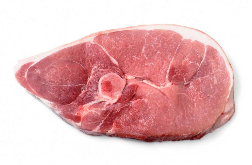 Skinka skivad med ben av Gris