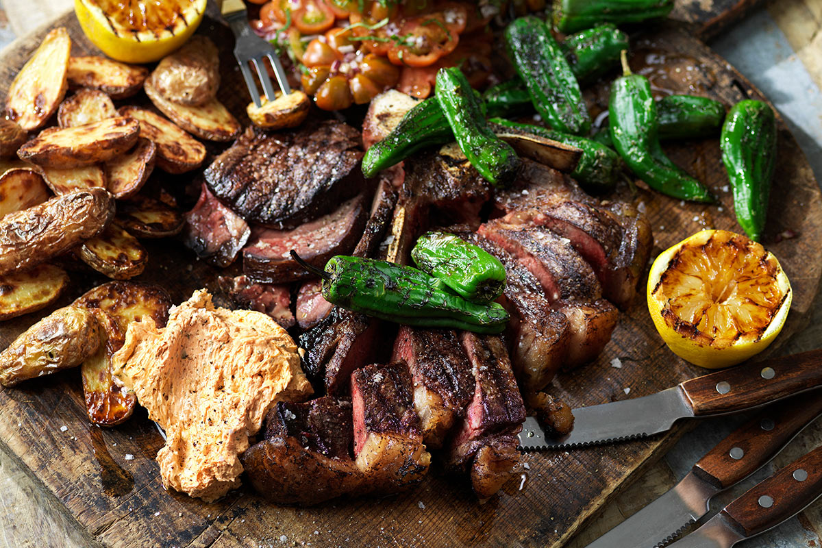 Grillad T-benstek med aromsm&ouml;r