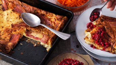 Fläskpannkaka med lingon