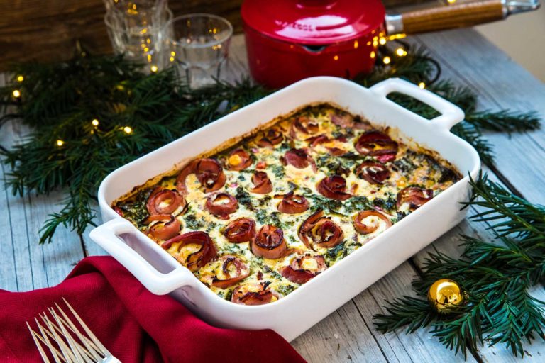 Gratäng med julskinkerosor