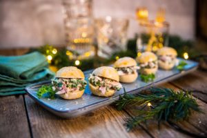 Mini-sliders med skinkröra